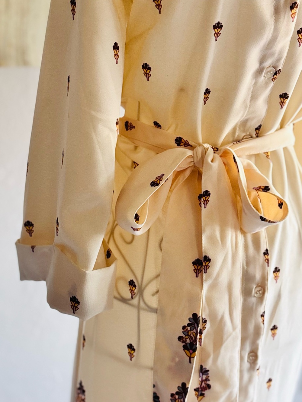 Sincerely Jules Paisley Belted Midi Shirt Dress Size Large - Picture 7 of 8